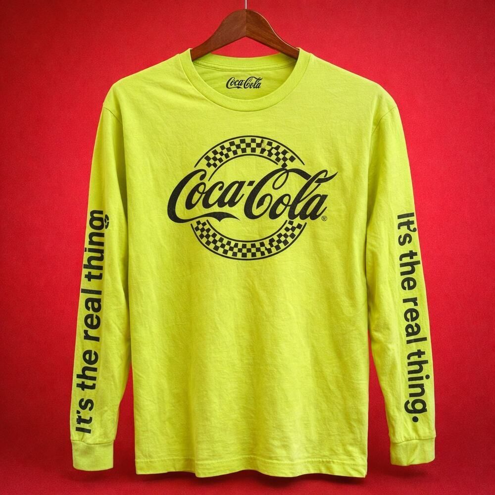 Coke Coca-Cola Lime Long Sleeve It’s The Real Thing Shirt M Medium